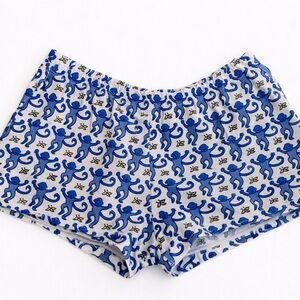 Roller Rabbit Blue Monkey Print Women Shorts